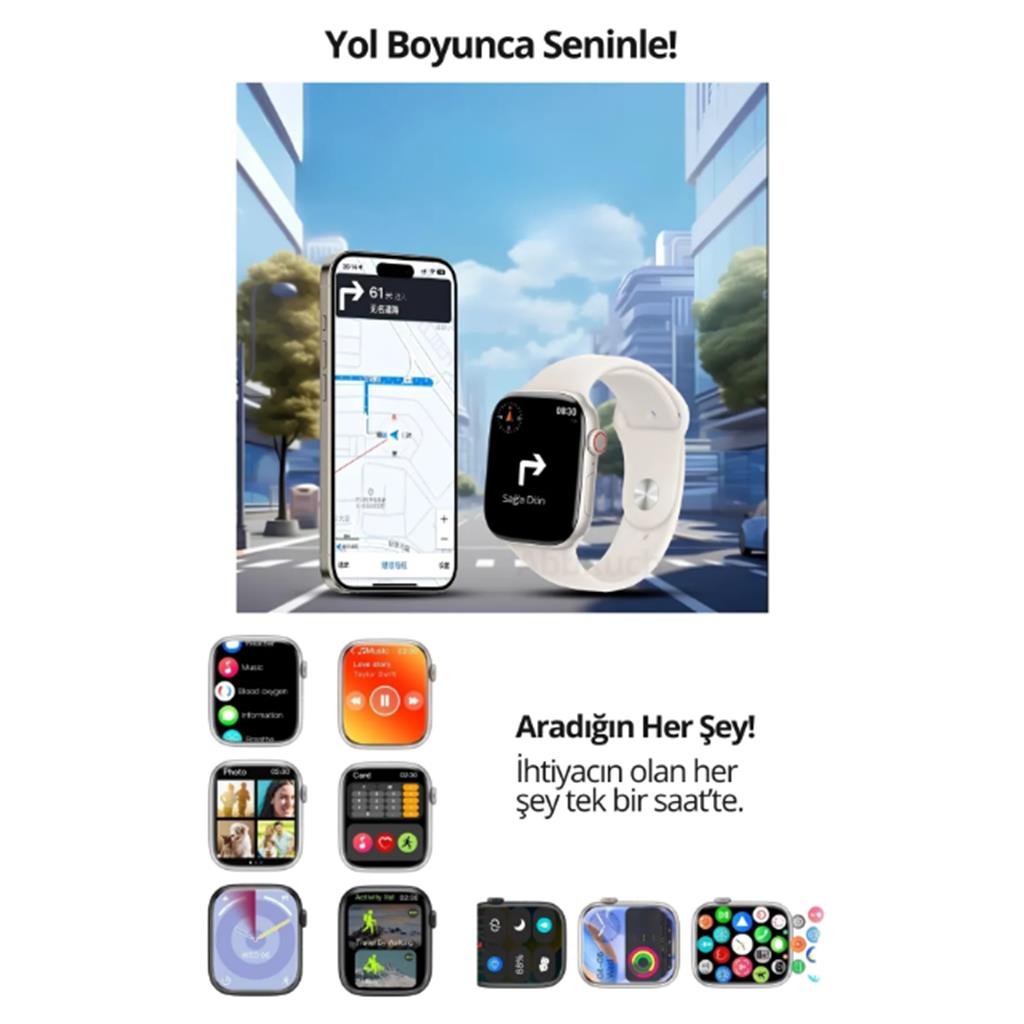 Watch s10 Pro Akıllı Saat Iphone Ve Android Tüm Telefonlara Uyumlu Türkçe Akıllı Kol Saati