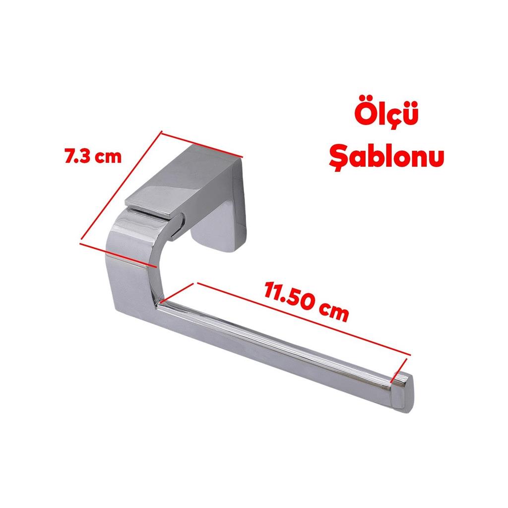 Tuvalet Kağıtlık Aparat Açık Wc Kağıt Standı Bez Havluluk Paslanmaz Metal Sağlam Vidalı Krom flora