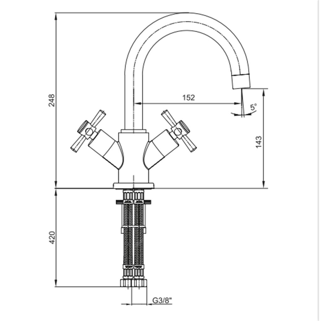 ECA Quadrille Lavabo Bataryası 102108396