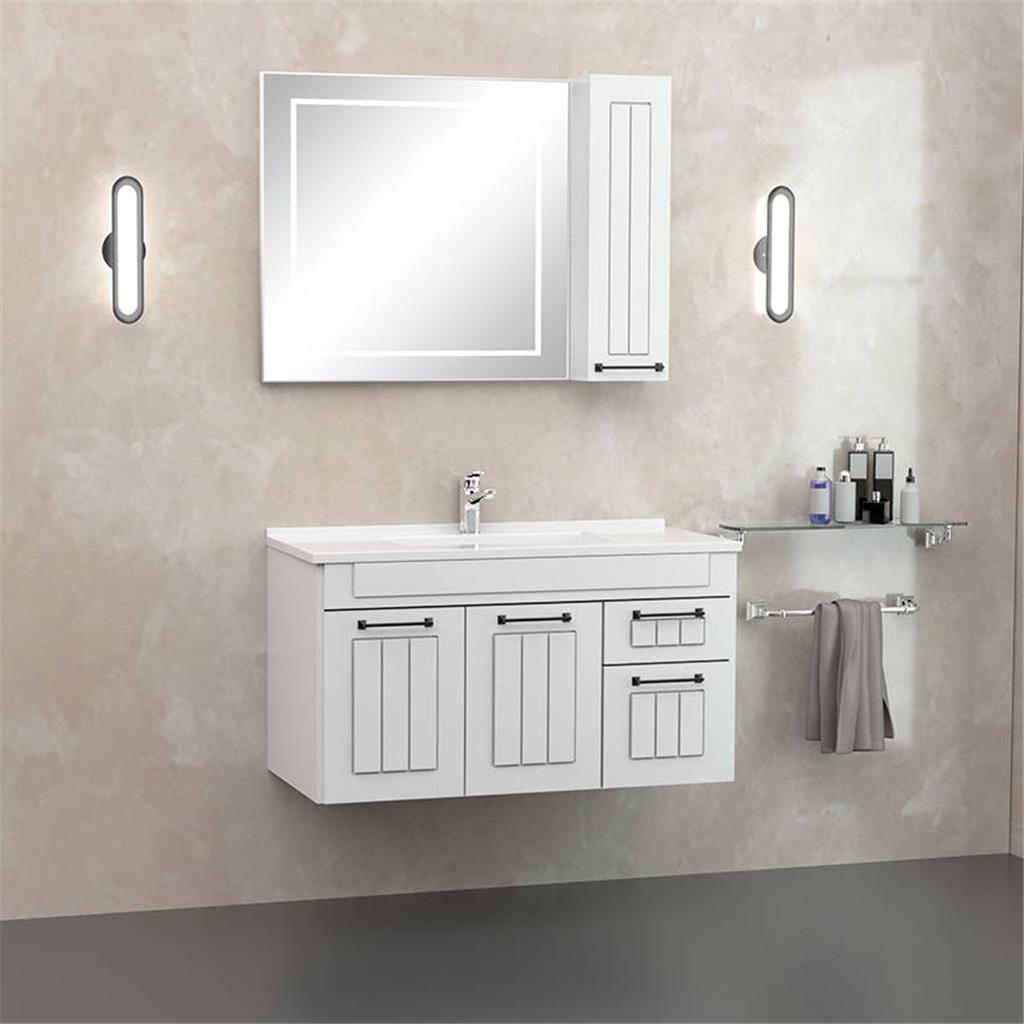 Prag 100cm Banyo Dolabı Takım