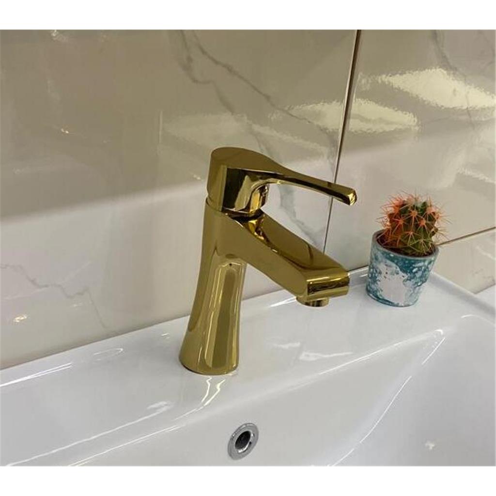 Kaliteli Gold Oreon Sabit Lavabo Musluğu Altın Görünümlü