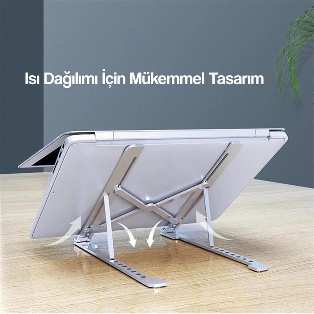 Torima Jx-18 Laptop Stand MacBook Notebook Katlanabilir Taşınabilir Metal Standı