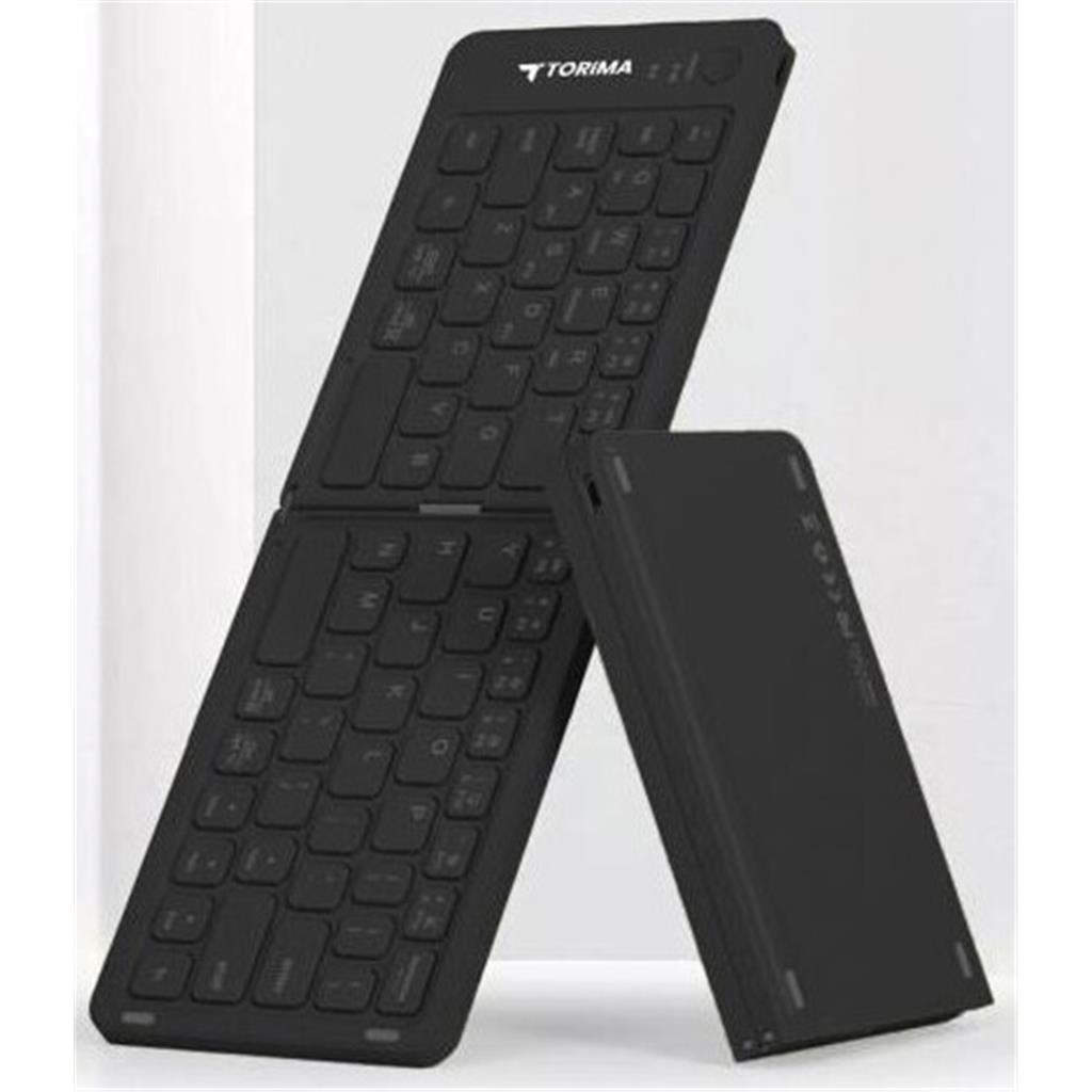 Torima Tk-08 Siyah Kablosuz Katlanabilir Şarjlı Taşınabilir Mini Bluetooth Klavye