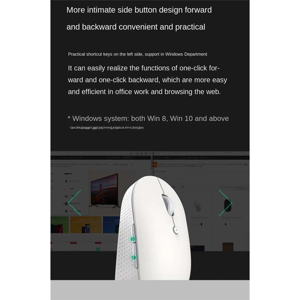 Xiaomi Mi Dual Mode Wireless Bluetooth Mouse Beyaz