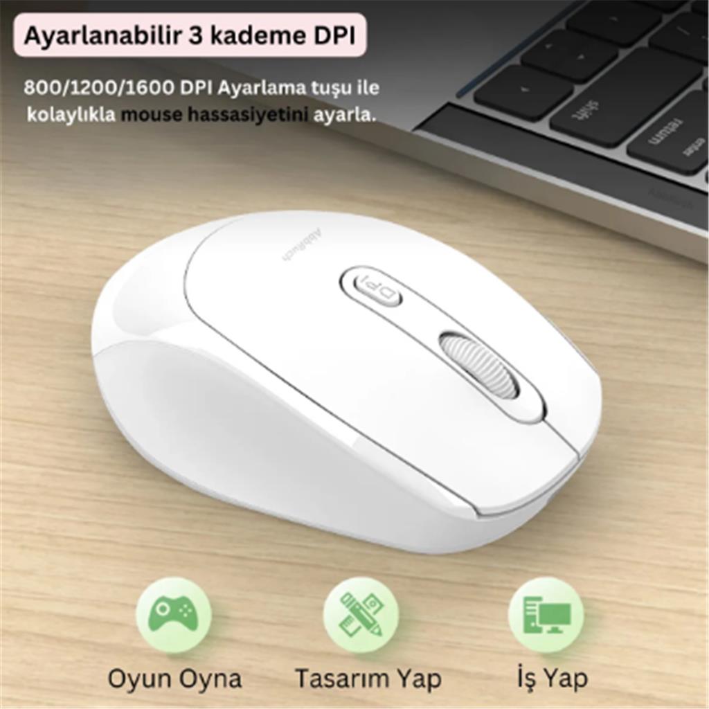 Kablosuz Mouse Bluetooth Wireless Çift Mod