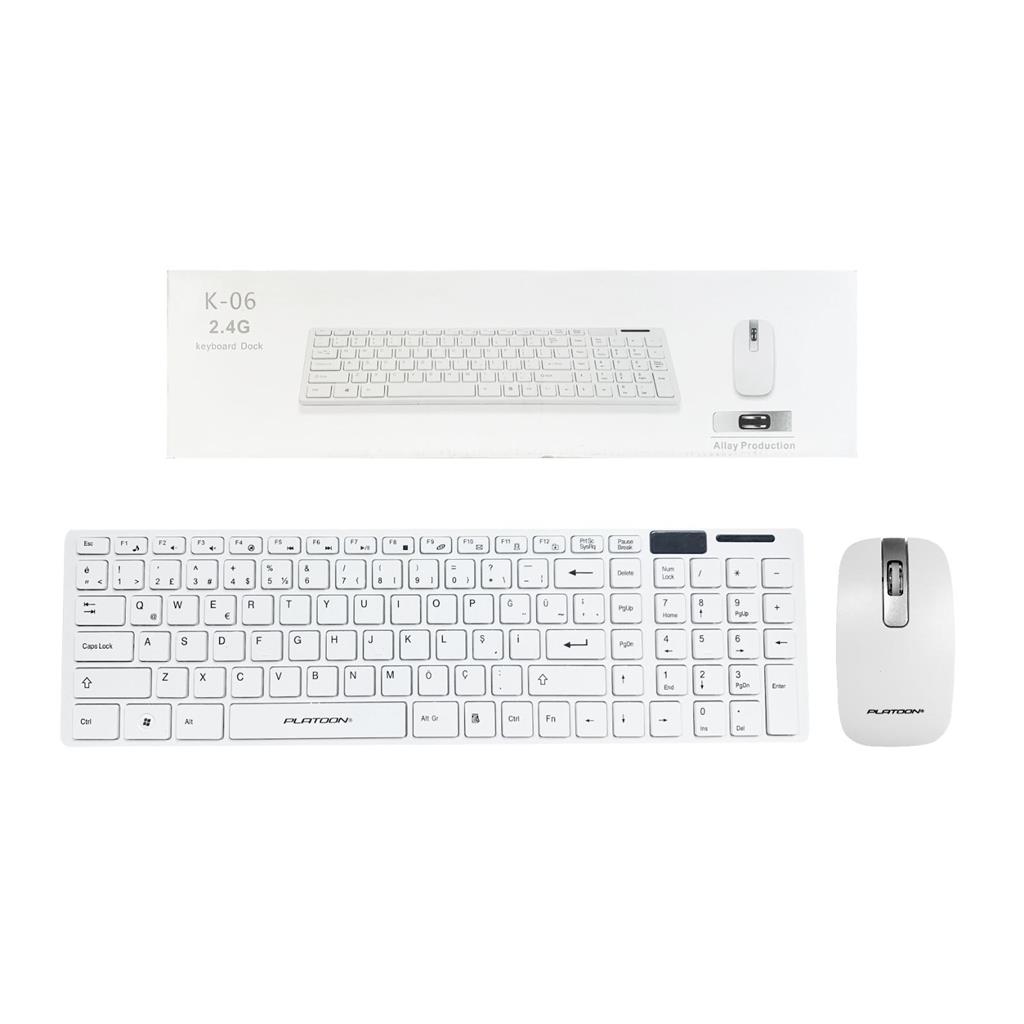 BEYAZ DOCK WIRELESS KABLOSUZ KLAVYE MOUSE SET