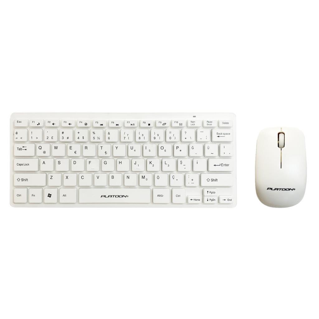 K-03 MİNİ BEYAZ WIRELESS KABLOSUZ KLAVYE MOUSE S PL-395 (4767)