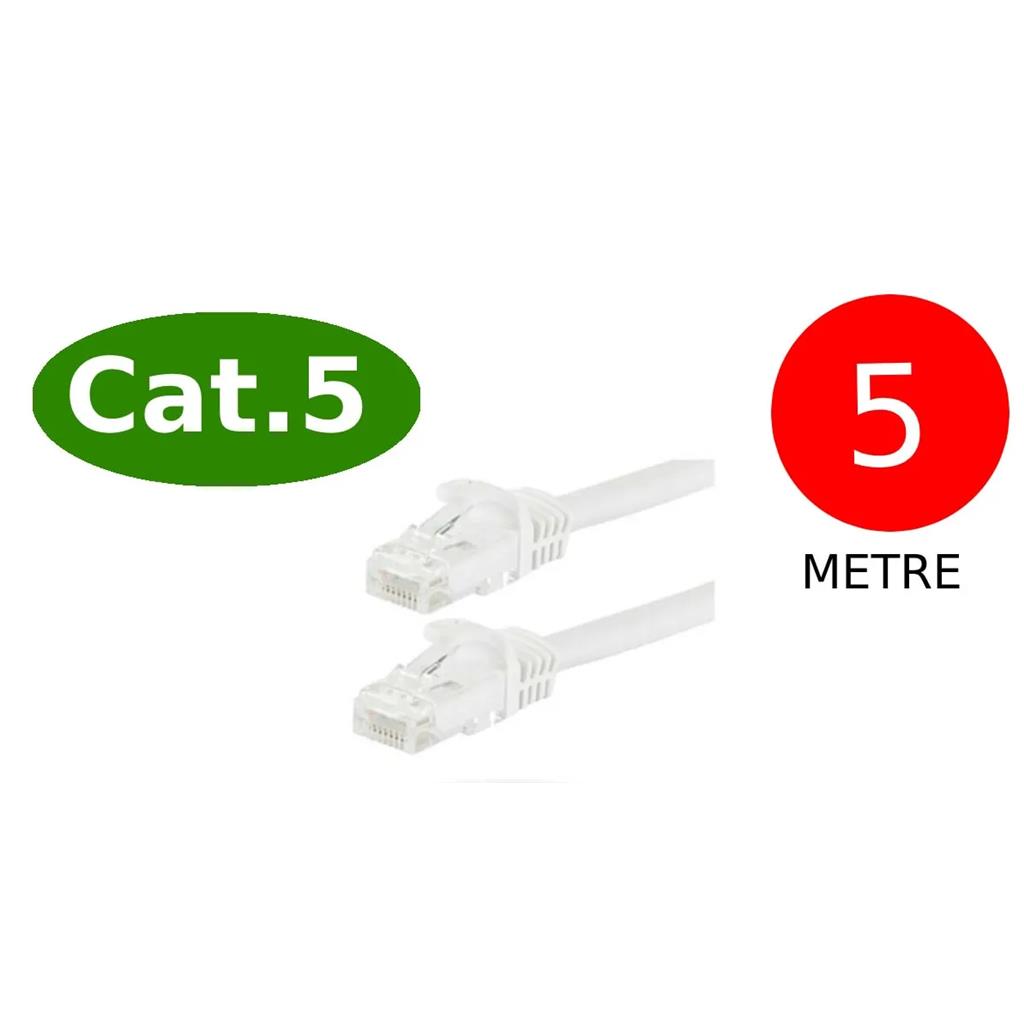 ETHERNET PATCH CAT5 POŞETLİ KABLO (1,5-3-5-10-15-20-25-30))