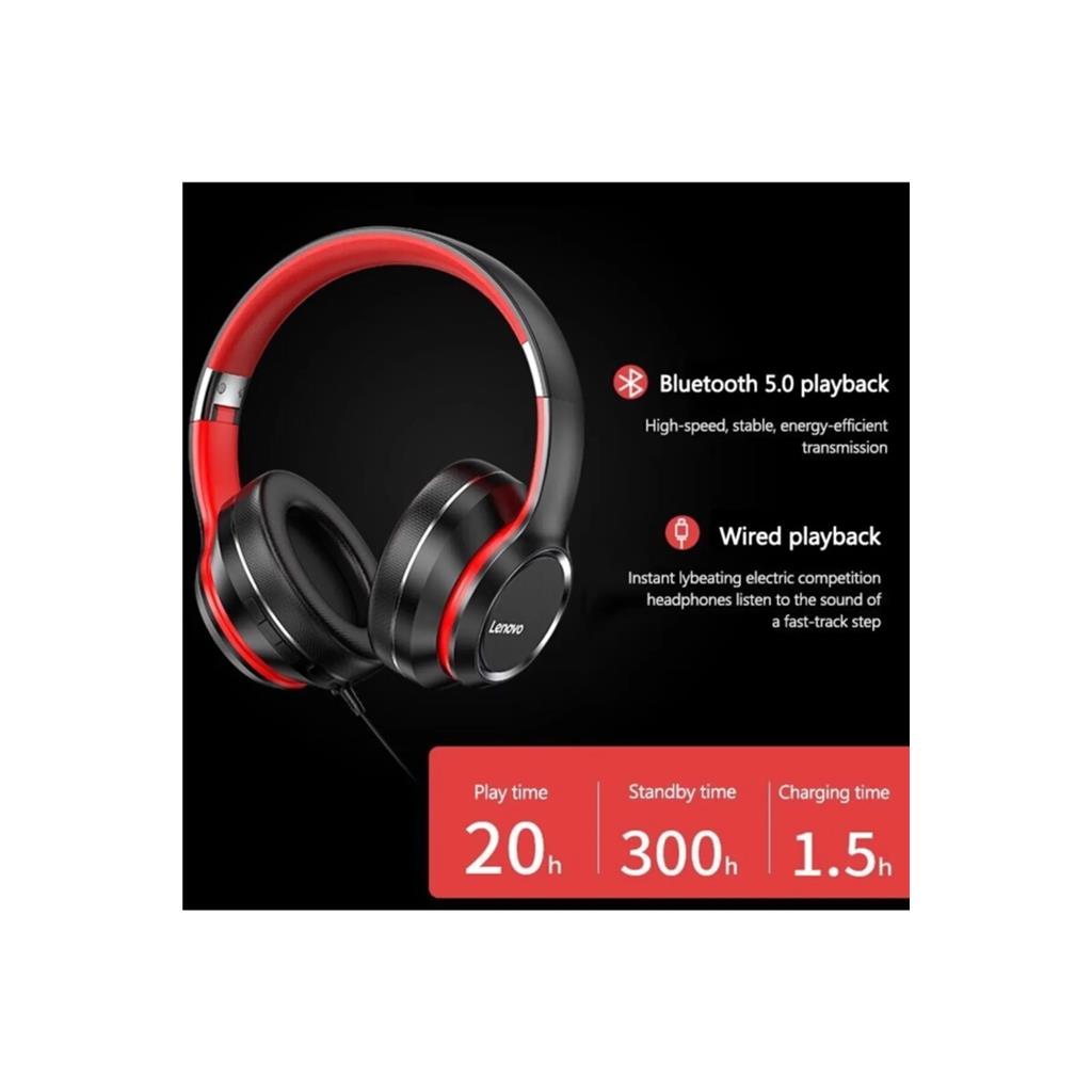 Lenovo HD200 Bluetooth 5.0 Kulak Üstü Kulaklık