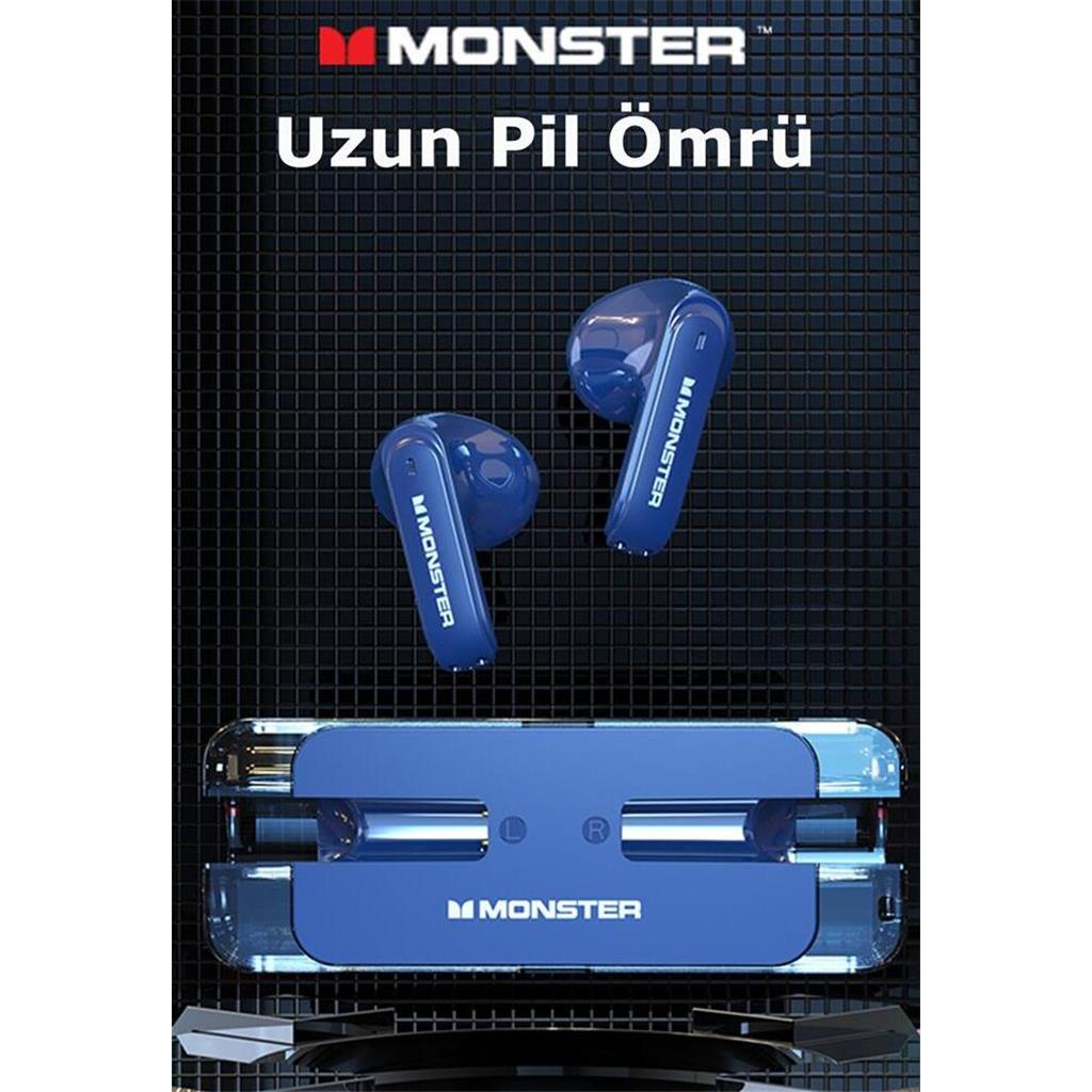 Monster Airmars XKT08 Kablosuz Gaming Oyuncu  Kulaklık Beyaz-Lacivert