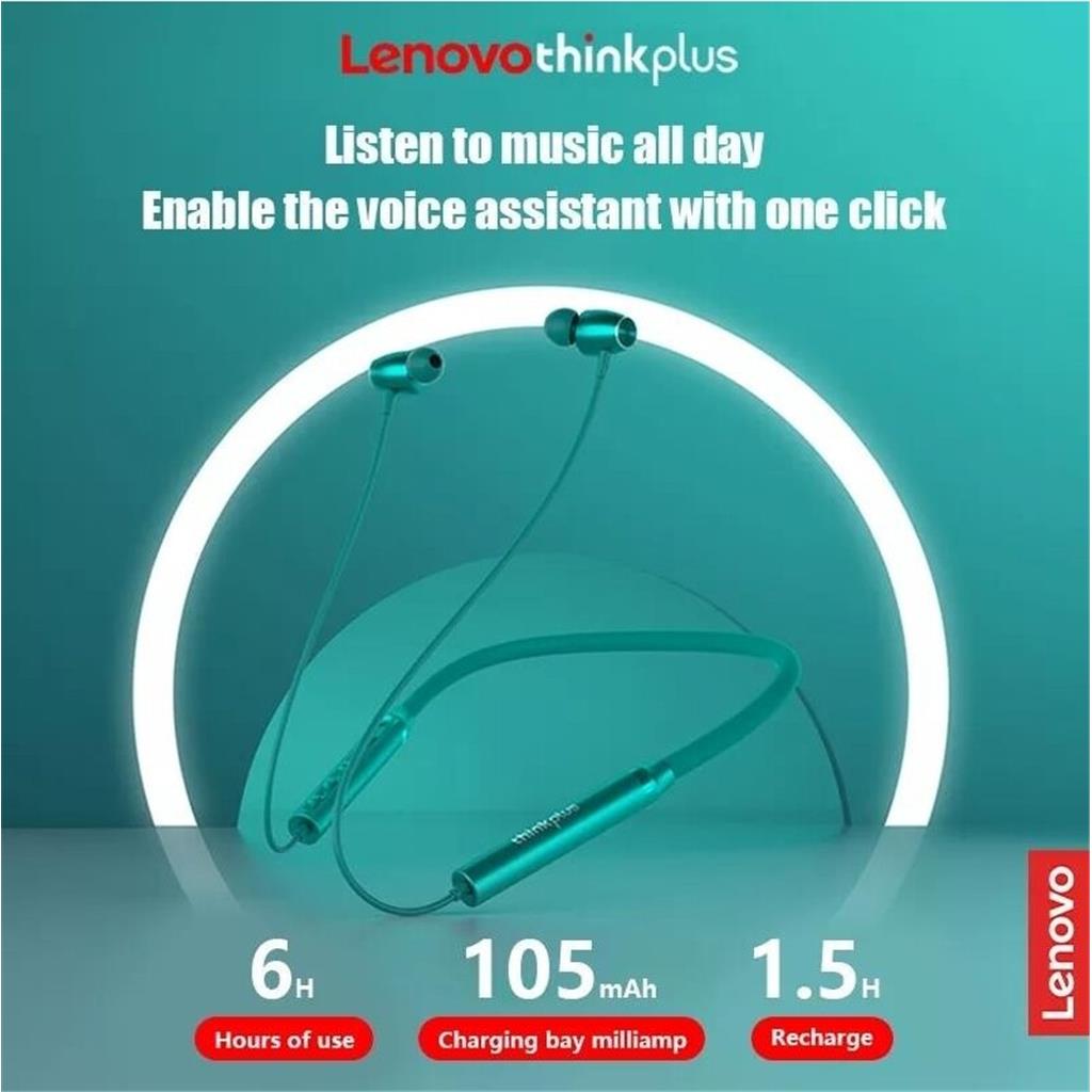 Lenovo HE05X Iı Manyetik Neckband Kablosuz Bluetooth 5.0 Kulaklık Siyah