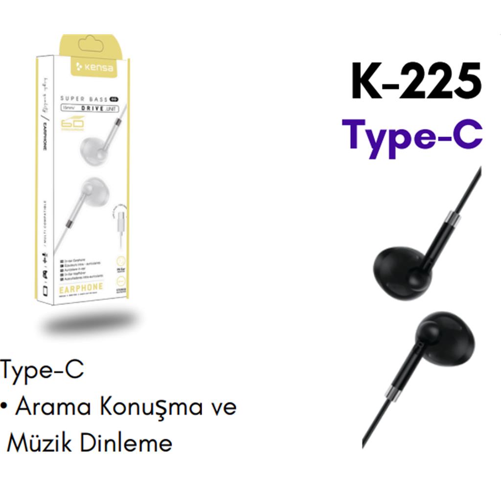 K-225 Type-C  Kulaklık Şahane Ses