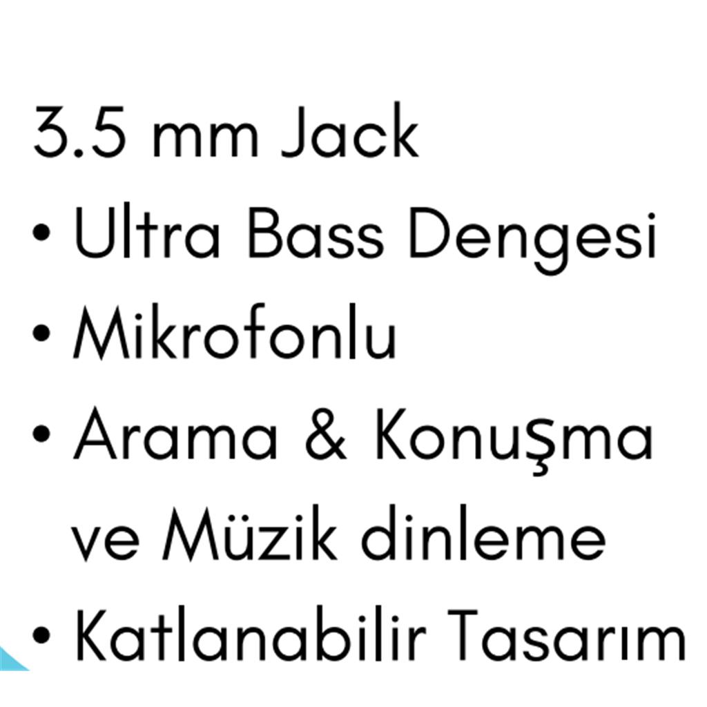 KULAKÜSTÜ KULAKLIK  3.5 mm Jack  Bluetooth  Mikrofonlu