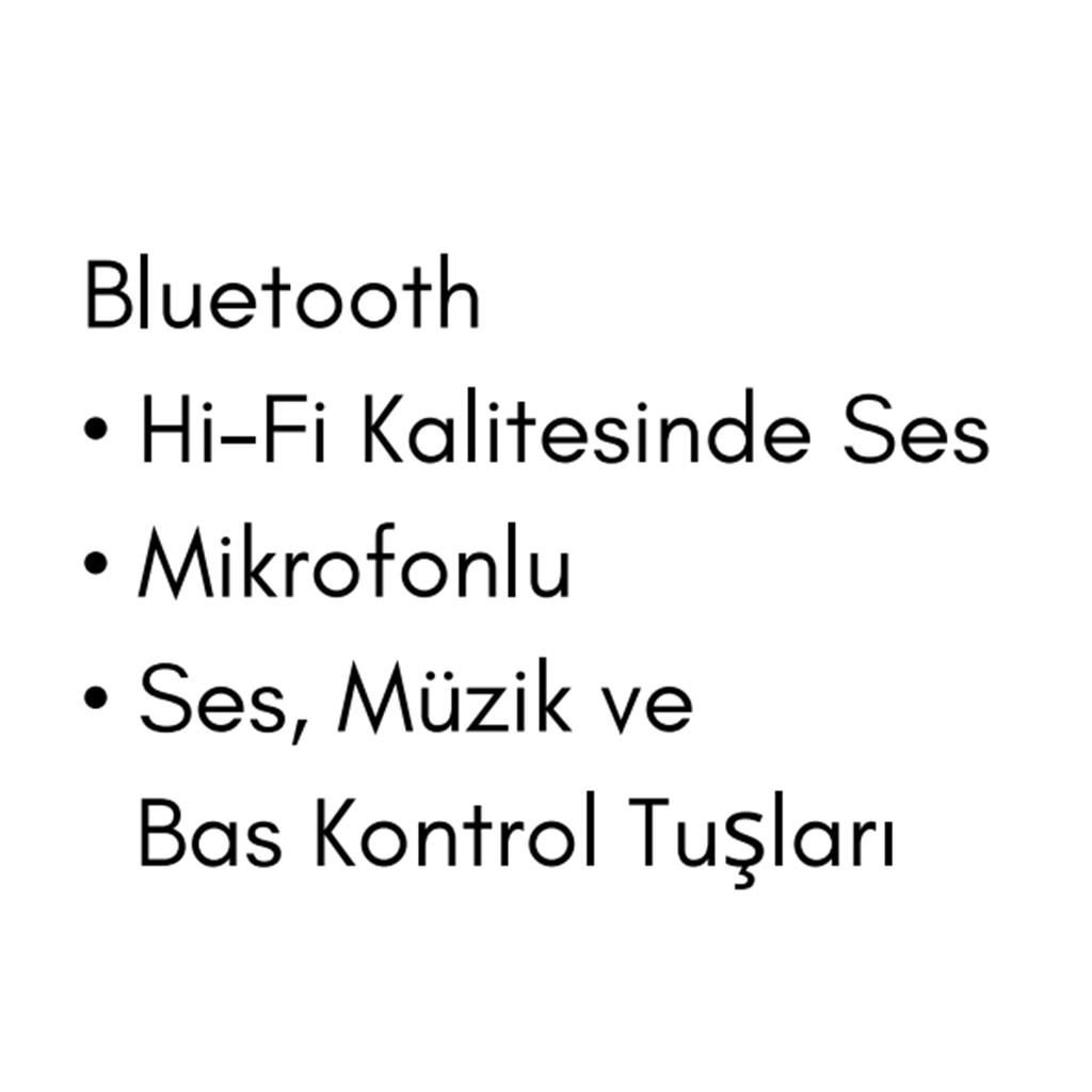 KULAKÜSTÜ KULAKLIK  Bluetooth  Mikrofonlu  Hi-Fi Kalitesinde Ses