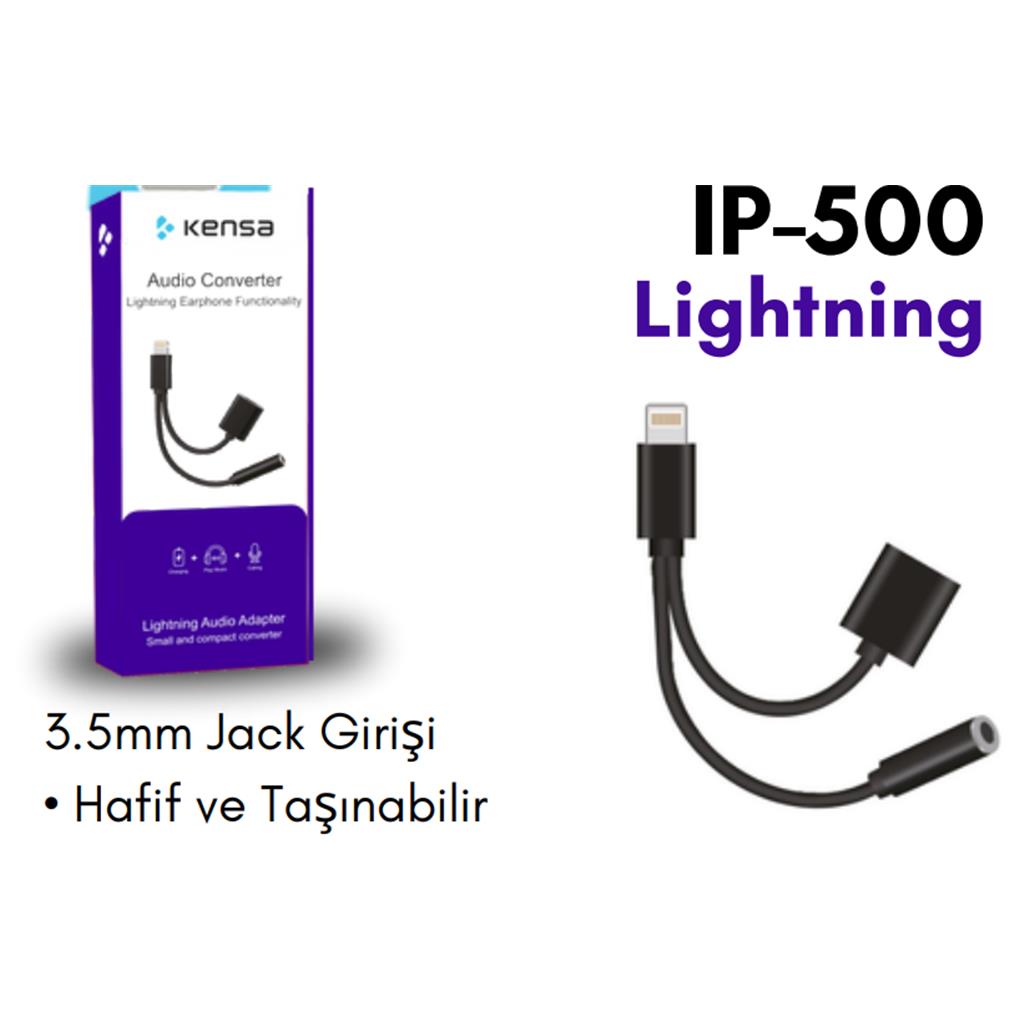 iPhone Uyumlu Lightning 2in1 Şarj Kulaklık Dönüştürücü Adaptör Şarj Çoğaltıcı Splitter