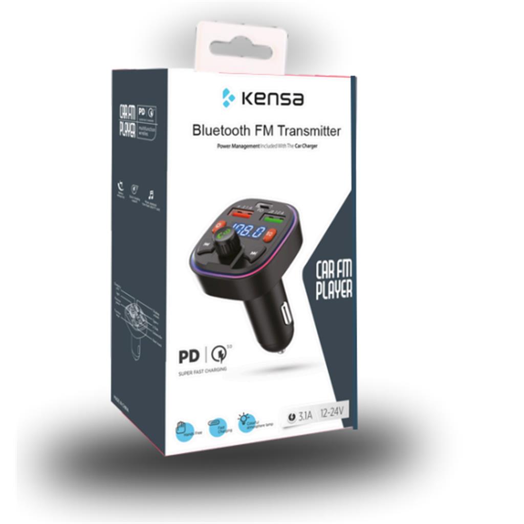 Araç Bluetooth Fm Transmitter Mp3 ve Şarj Cihazı Dijital Led Ekranlı