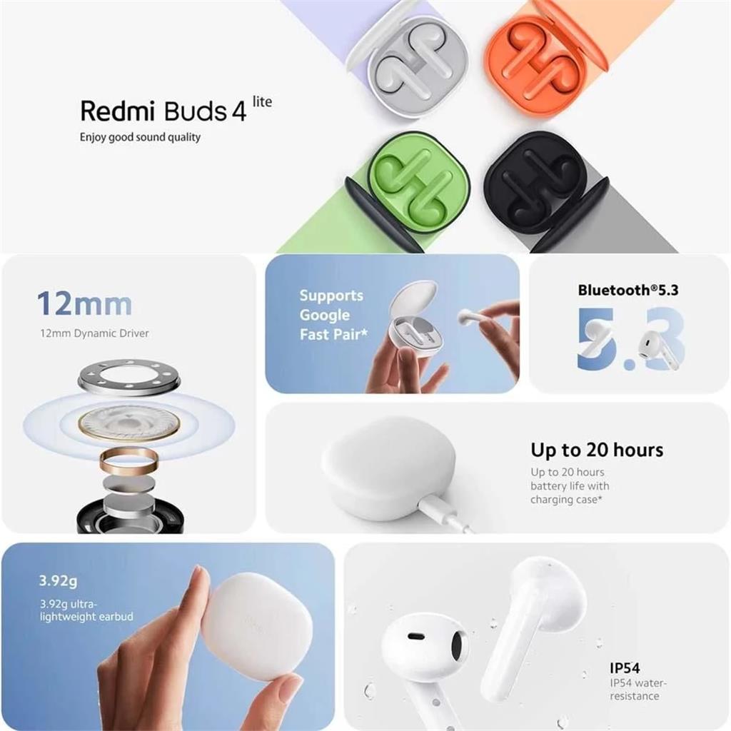 Xiaomi Redmi Buds 4 Lite Bluetooth Kulaklık Siyah