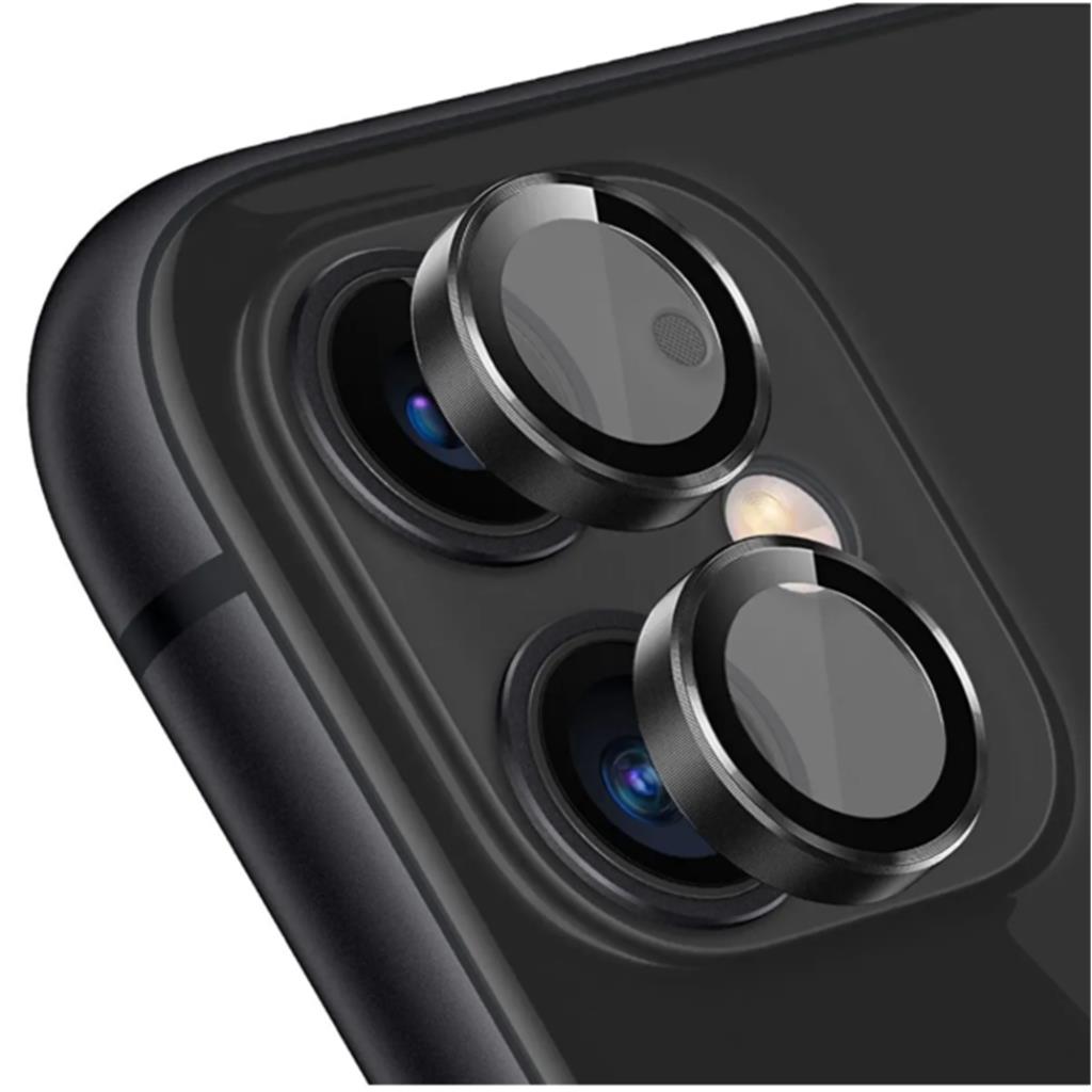 İphone 11 Uyumlu 9h Tam Kaplayan Kamera Koruyucu Lens Koruyucu Metal Ve Kırılmaz Cam