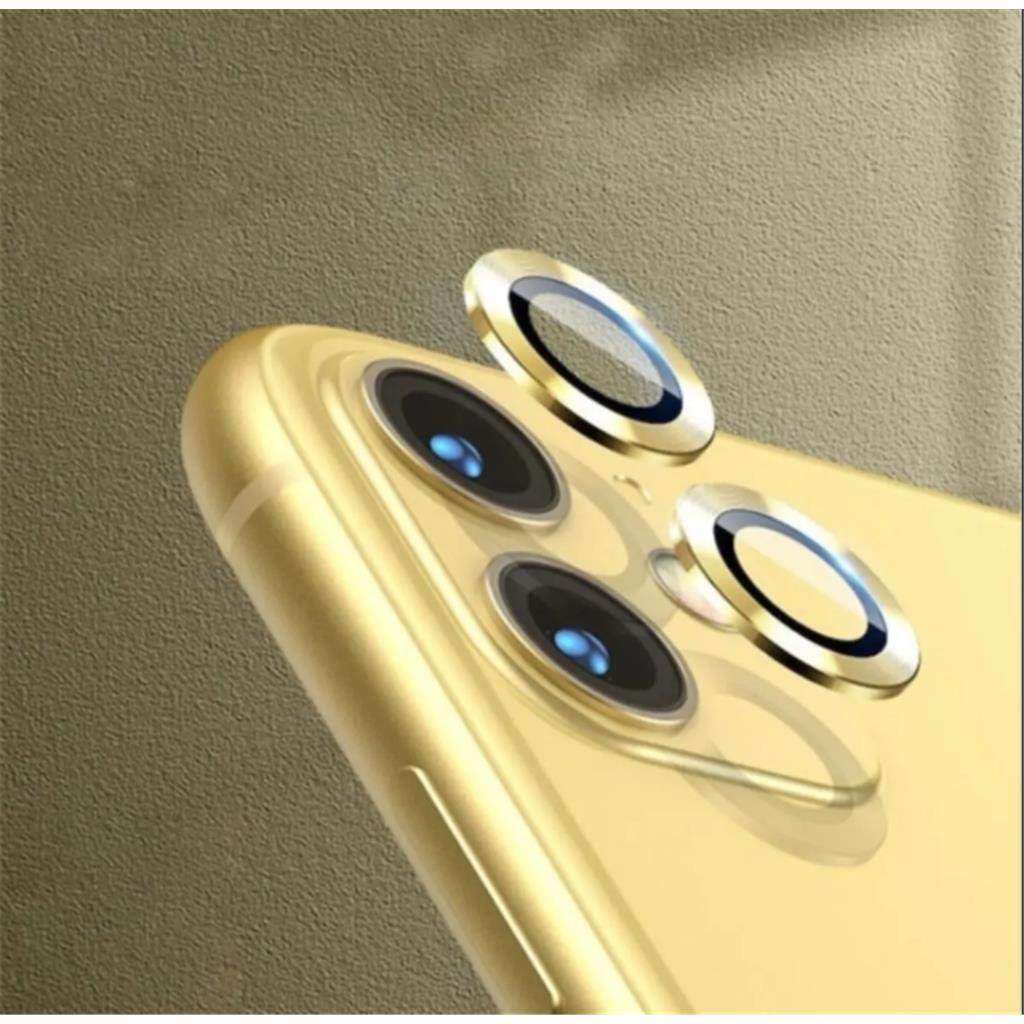 İphone 11 Uyumlu 9h Tam Kaplayan Kamera Koruyucu Lens Koruyucu Metal Ve Kırılmaz Cam