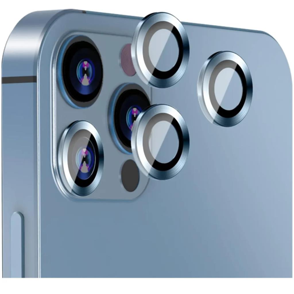 Iphone 12 Pro  Uyumlu Kamera Koruyucu Lens Mercek Metal Çerçeveli 3