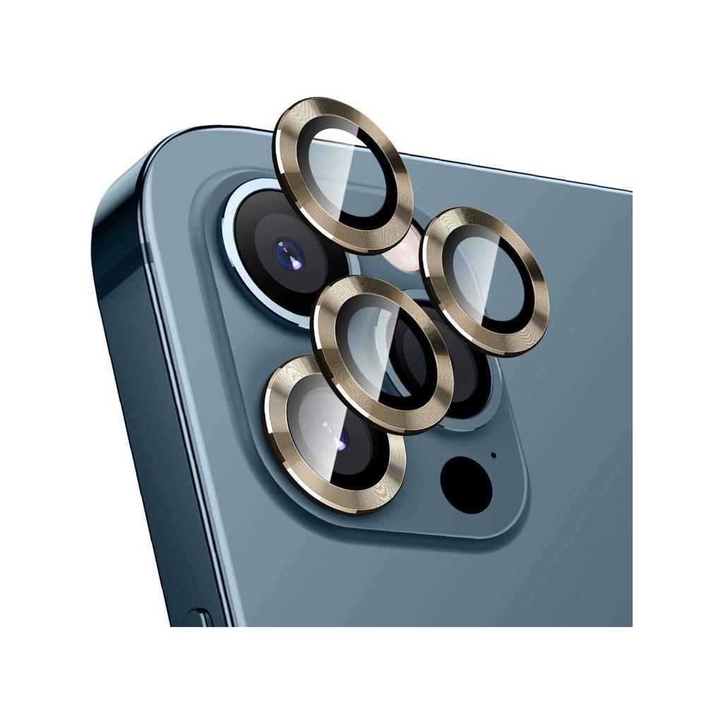 iPhone 12 Pro Max Kamera Lens Koruyucu Cam Metal Kenarlı 3lü Set