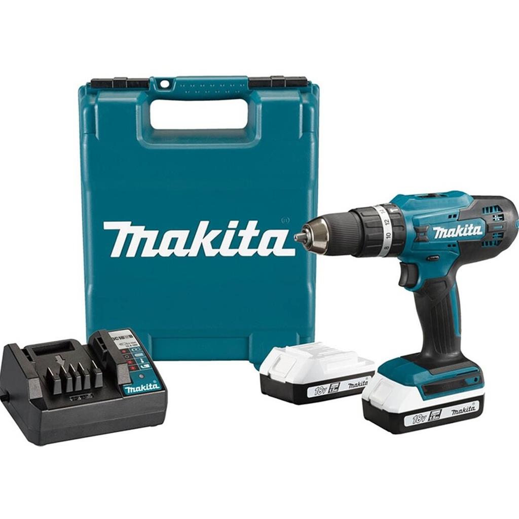 Makita Darbeli Matkap Vidalama 18V 1,5AH Çift Akü HP488D002