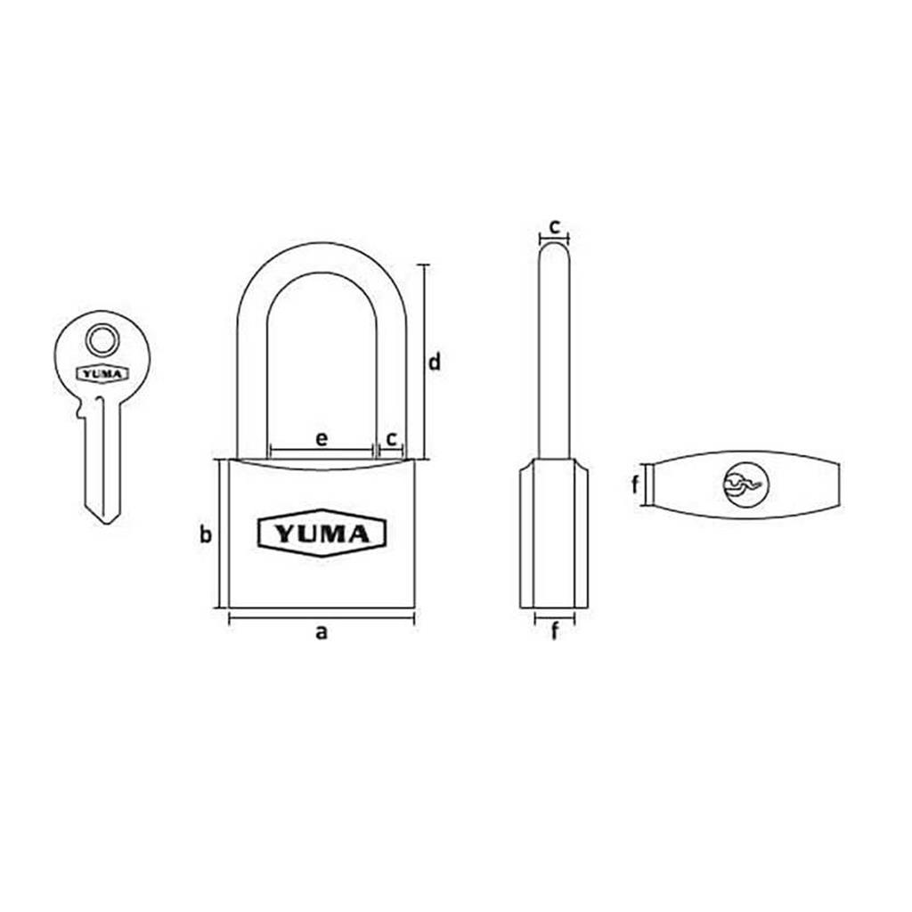 Yuma Kilit 32 mm Pirinç Asma Kilit - Ym 2032