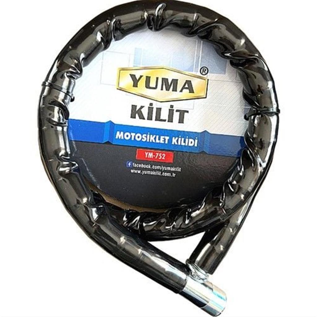 Yuma Ym-752 Motorsiklet Kilidi Anahtarlı Körüklü Siyah ( Boy : 120cm-çap : 22mm )