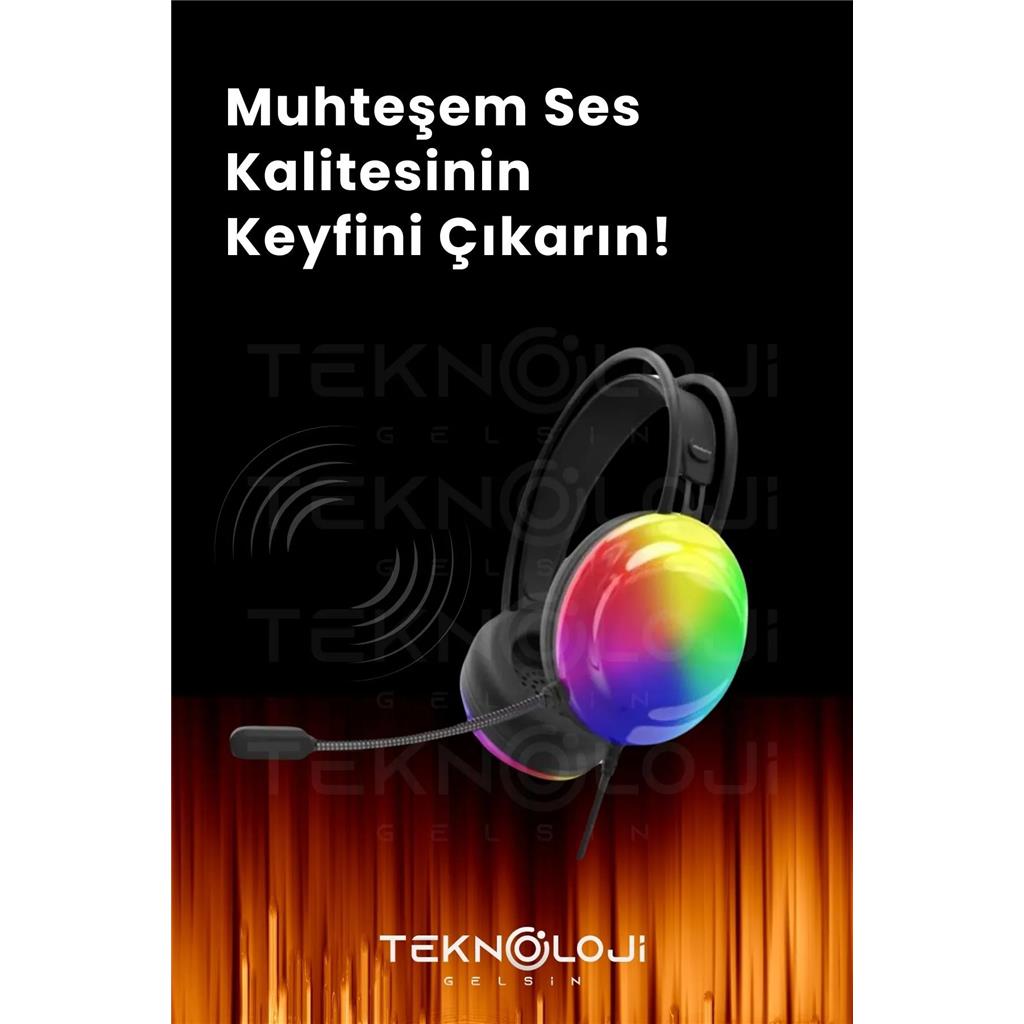 Lenovo Thinkplus G30B USB 7.1 Gaming RGB Işıklı Kulaklık