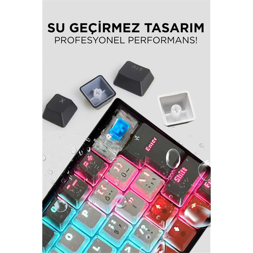 Torima TK-06 Mekanik Rgb Işıklı Kablolu METAL Oyuncu Klavyesi Q Klavye Siyah